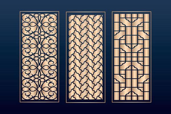 Decorative laser cut panels template with abstract texture.dxf geometric and floral laser cutting ,abstract cutting panels template islamic
