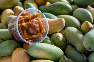 Mango, which folded in boxes on its pile. photo