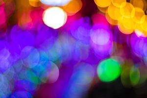 Bokeh background blur colorful lights. photo