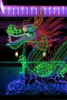 la iluminación decorativa es un dragón. foto