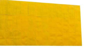 Isolate, large glittering yellow steel plate. photo