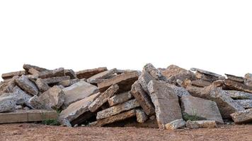 aislamientos, gran montón de restos de hormigón. foto