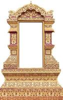 Isolate, Thai window frame, golden pattern. photo