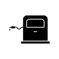 vector de icono de estación de combustible. estilo de icono sólido. diseño simple editable. diseño simple ilustración