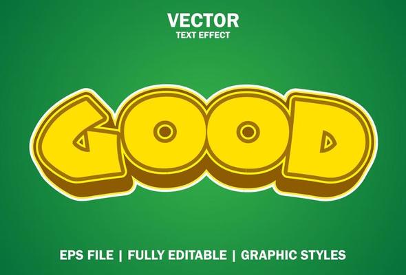 good text effect with orange and green color 3d style.