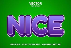 nice text effect with purple and green color 3d style. vector
