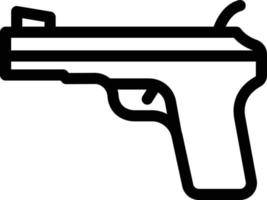 ilustración de vector de pistola en un fondo. símbolos de calidad premium. iconos vectoriales para concepto y diseño gráfico.