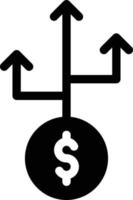 ilustración de vector de flechas de dólar en un fondo. símbolos de calidad premium. iconos vectoriales para concepto y diseño gráfico.