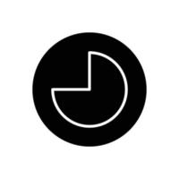 Timer icon. circle with semi circle. solid icon style. suitable for business icon. simple design editable. Design template vector