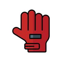 Soccer goalkeeper gloves icon vector. suitable for football symbol, sport. Filled line icon style. simple design editable. Design simple illustration vector