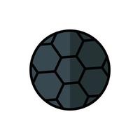 Ball icon vector. suitable for sport symbol, soccer. Filled line icon style. simple design editable. Design simple illustration vector