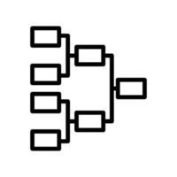 Tournament bracket icon vector. sport , soccer, football. line icon style. simple design editable. Design simple illustration vector