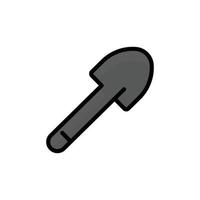 manual shovel icon vector. working tool. Filled line icon style. simple design editable. Design simple illustration vector