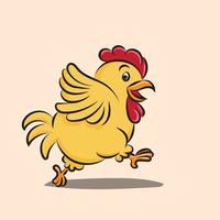 Rooster,chicken,cock, icon character hand drawn vector illustration.