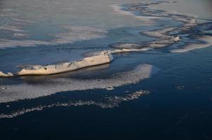 long crack in the ice photo