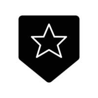 Star icon vector with pentagon. suitable for favorite symbol, superior, featured, best. solid icon style. simple design editable. Design template