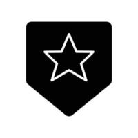 Star icon vector with pentagon. suitable for favorite symbol, superior, featured, best. solid icon style. simple design editable. Design template