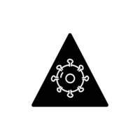 Virus icon. stop virus. suitable for health symbol. solid icon style. simple design editable. Design template vector