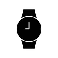 Wristwatch icon. solid icon style. suitable for business icon, watch product. simple design editable. Design template vector