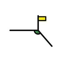 vector de icono de saque de esquina. adecuado para símbolo deportivo, fútbol. estilo de icono de línea rellena. diseño simple editable. diseño simple ilustración