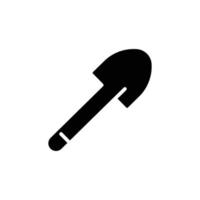 manual shovel icon vector. working tool. Solid icon style. simple design editable. Design simple illustration vector