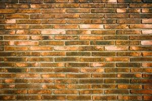 Red-orange brick wall, detailed close-up pattern photo