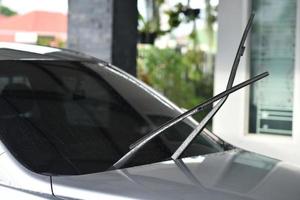 car wiper with water droplets photo