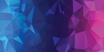 Geometric gradient blue and pink background vector