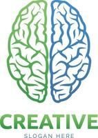 cerebro logo creativo vector