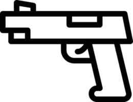 ilustración de vector de pistola en un fondo. símbolos de calidad premium. iconos vectoriales para concepto y diseño gráfico.