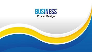 abstract blue and yellow background wave business Vector