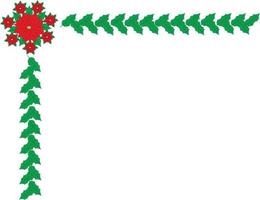 marco de flor de pascua de navidad vector