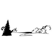 forest flat icon vector