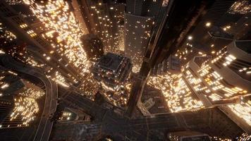 marco noturno e vista aérea da cidade video