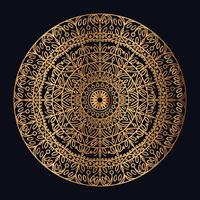 Mandala Design Background in Gold Color vector