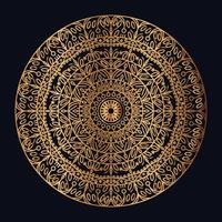 Mandala Design Background in Gold Color vector