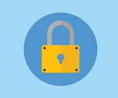 Lock icon , padlock , Vector illustration flat design eps 10