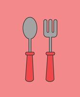 Fork and spoon . vector illustration eps