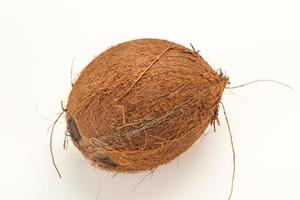 Ripe Coconut isolated on white photo