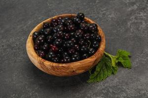 Fresh ripe sweet black currant photo