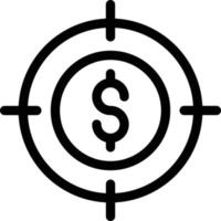 dollar target vector illustration on a background.Premium quality symbols.vector icons for concept and graphic design.