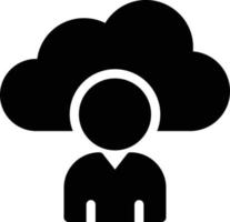 ilustración de vector de nube de usuario en un fondo. símbolos de calidad premium. iconos vectoriales para concepto y diseño gráfico.