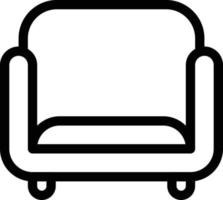 ilustración de vector de asiento de sofá en un fondo. símbolos de calidad premium. iconos vectoriales para concepto y diseño gráfico.