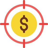 dollar target vector illustration on a background.Premium quality symbols.vector icons for concept and graphic design.