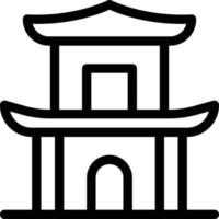 Ilustración de vector de pagoda en un fondo. Símbolos de calidad premium. Iconos vectoriales para concepto y diseño gráfico.