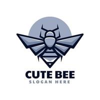 LOGO CUTE BEE SIMPLE MASCOT STYLE vector