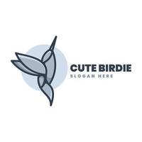 LOGO CUTE BIRDIE SIMPLE MASCOT STYLE vector