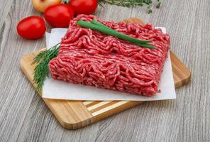 Raw minced meat photo