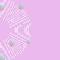 Pink background with white circles. The balls are gradient pink with blue. A bright pattern with balls. vector