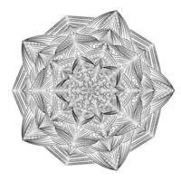 Mandala coloring book. Drawing without color. Vintage element without background. vector